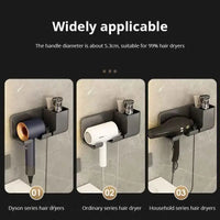 Wall-Mounted Hair Dryer Rack